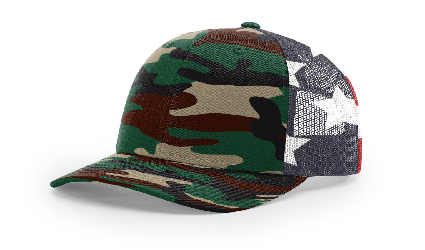 American Flag & Deer Skull Patch