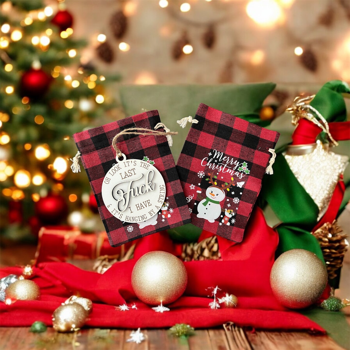 "Last Fuck" 3.5" Round Ornament with Gift Bag