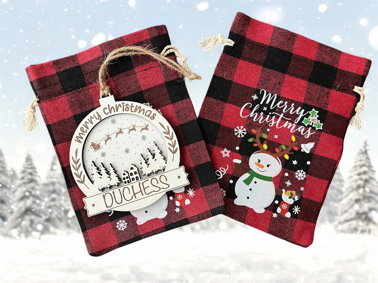 Personalized "Merry Christmas" 3.5" Round Ornament