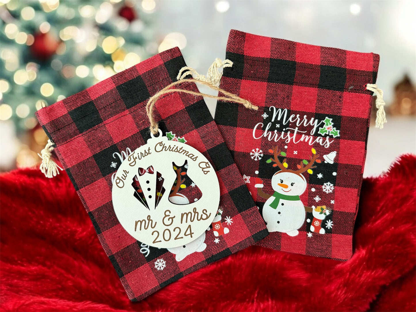 "Our First Christmas as Mr. & Mrs. 2024" Ornament